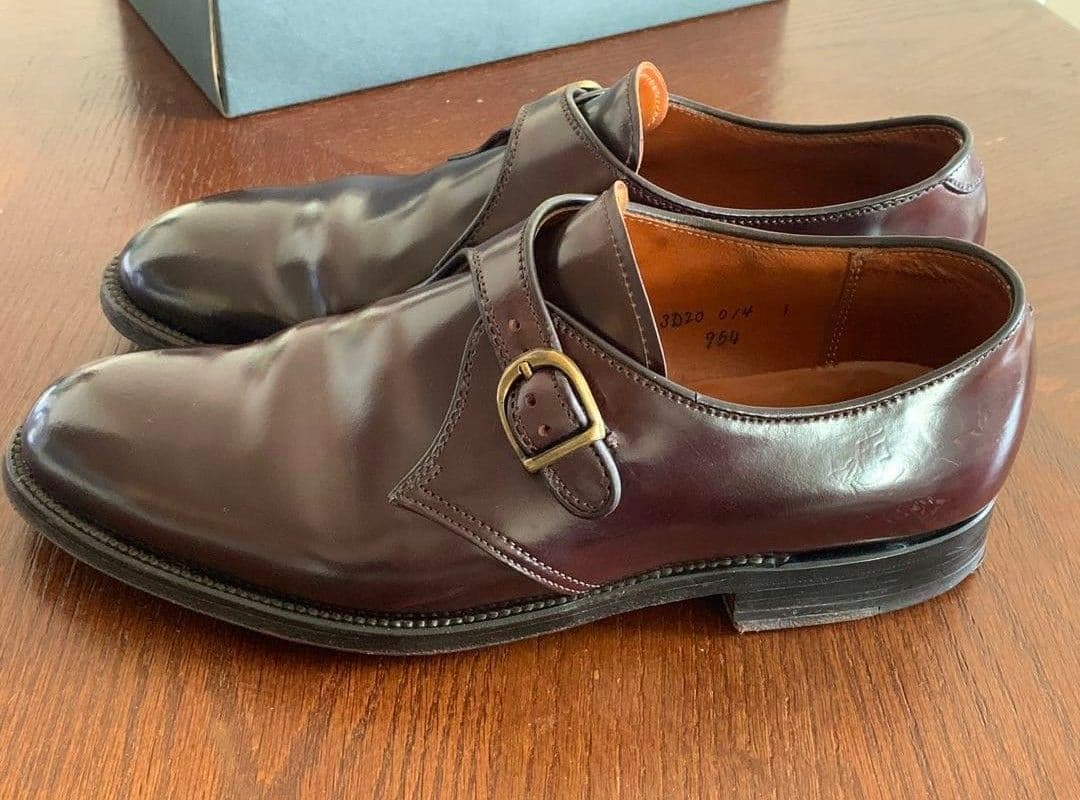 オールデン　コードバン　954 バーガンディ　靴　シューズ
