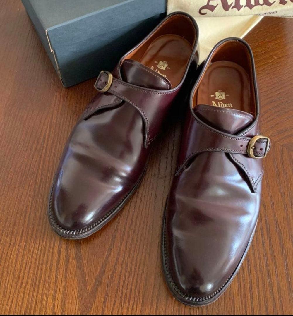 オールデン　コードバン　954 バーガンディ　靴　シューズ