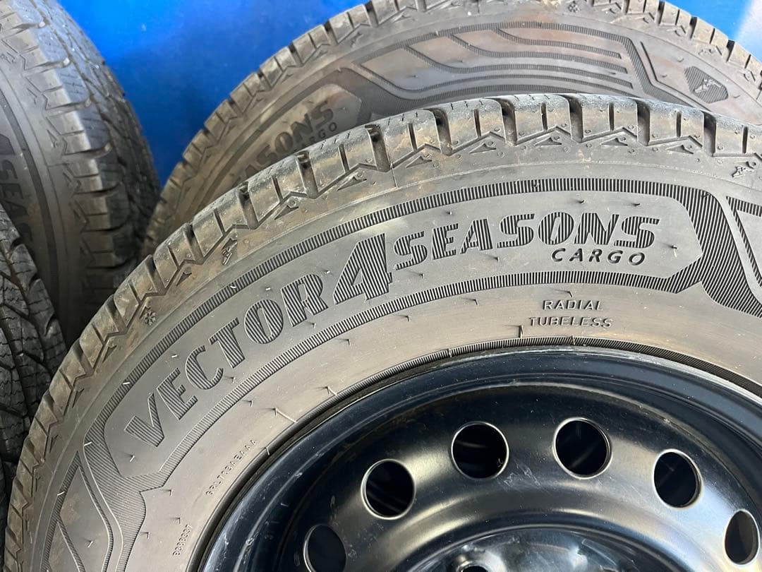 オールシーズンタイヤ ホイールGOODYEAR 165/80R13 バリ山