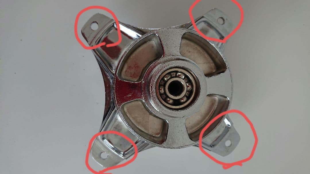 ホンダダックス 純正ハブ メッキ