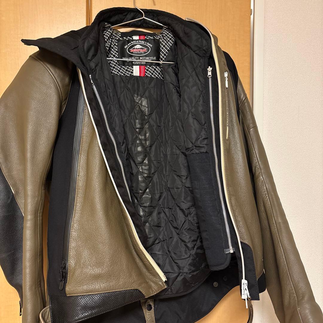 【値引き】クシタニレザージャケット　インナーダウン付き