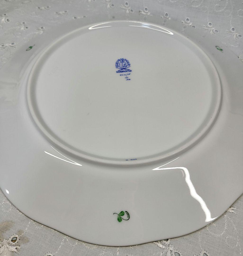未使用✨ヘレンド アポニーグリーン プレート ディナー 大皿①