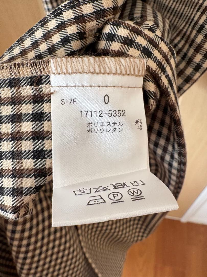 ワンピース CLANE POWERSHOULDER CHECK SHIRT ONEPIECE