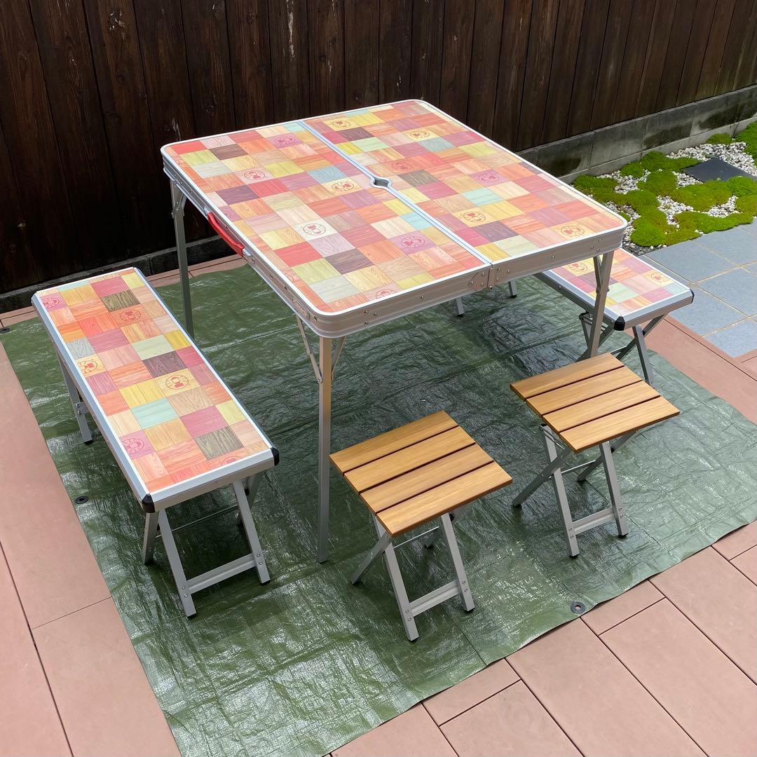 コールマン テーブル ナチュラルモザイクファミリーリビングセットプラス