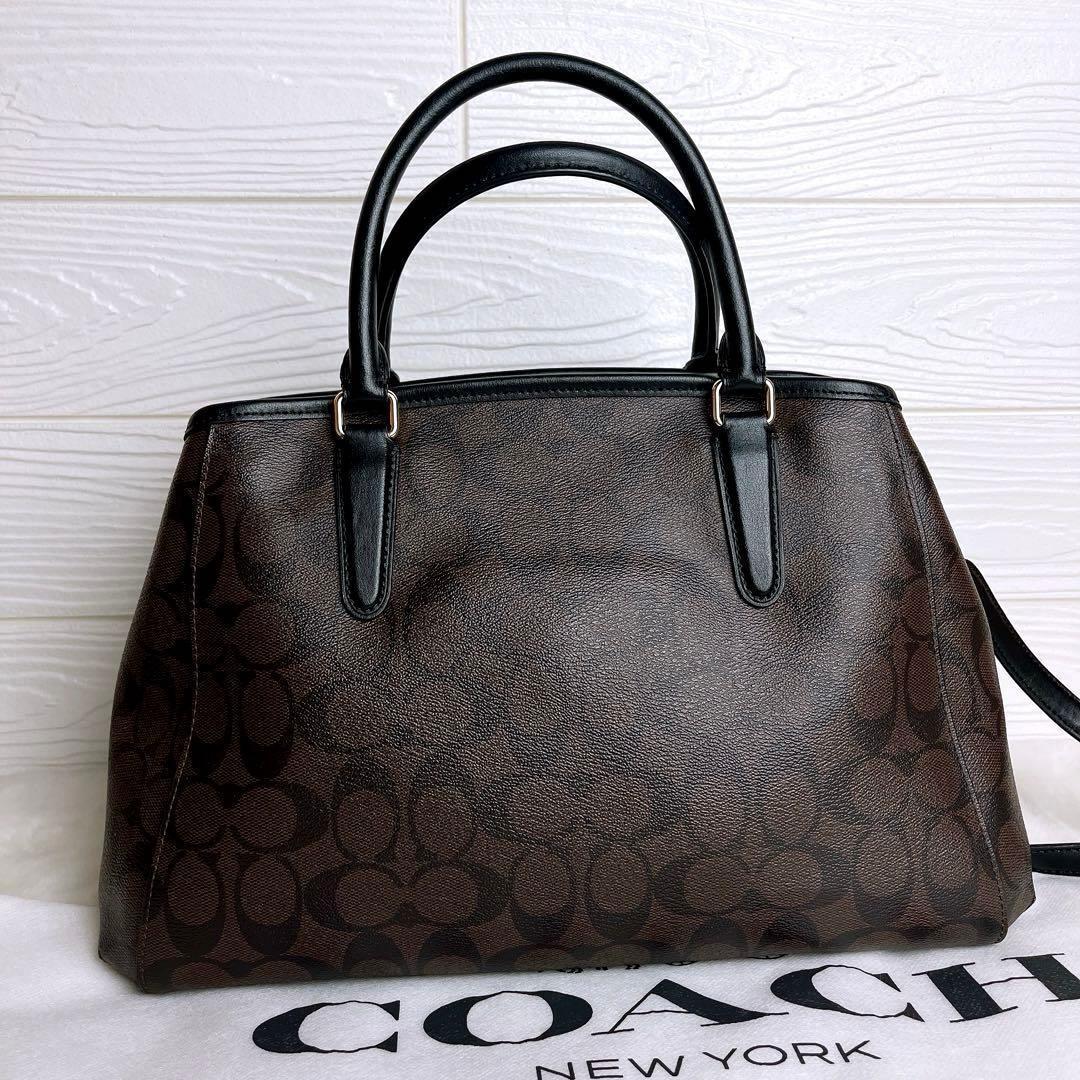 極美品☆COACHコーチ 2wayショルダーバッグ レザー ブラウン