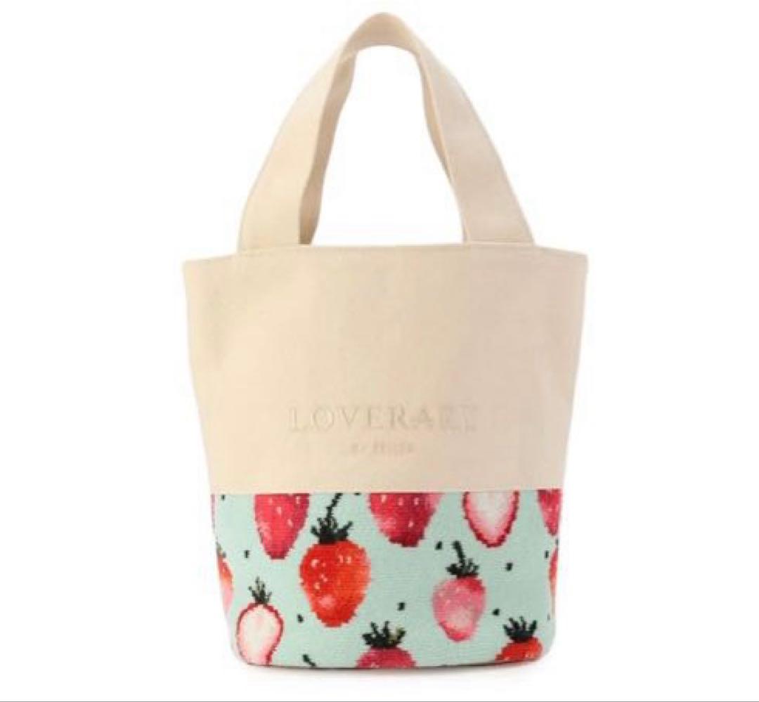 1回使用　LOVERARY BY FEILER ストロベリードット　トートバッグ