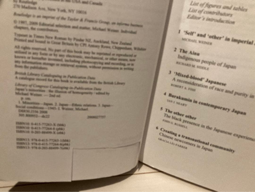 人文 Michael Weiner Japan's Minorities