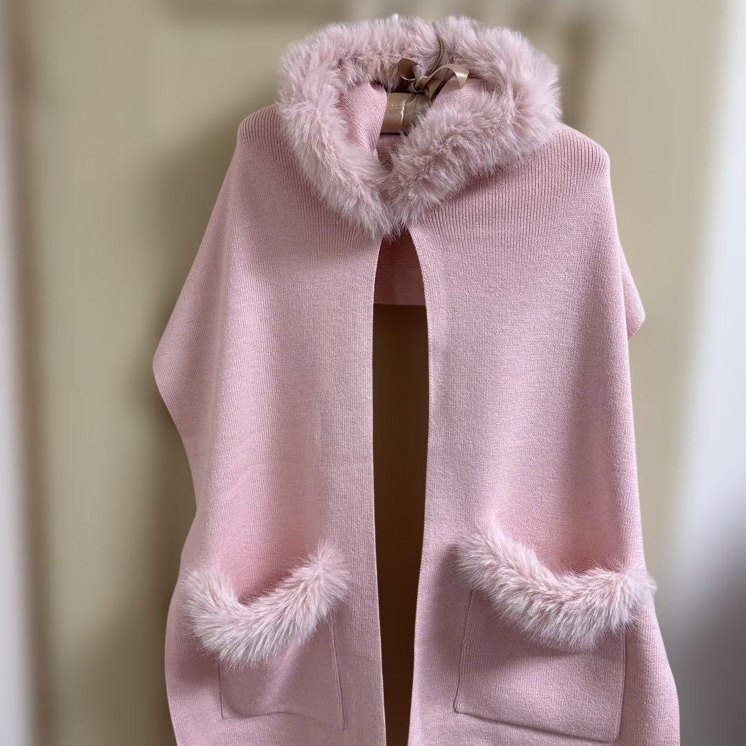 エムズグレイシー　ファーフード付きマフラー型ボレロ・未着用タグ付き