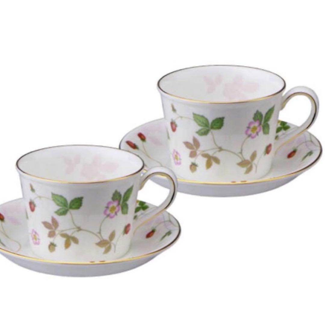 ウェッジウッド ワイルドストロベリー パステル カップ&ソーサー 2客