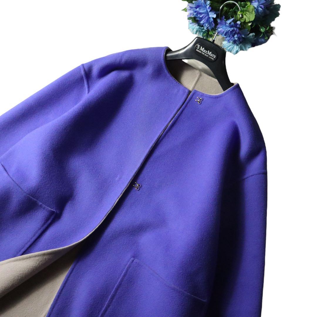 人気完売UNITED ARROWS UBCB パープル　リバー バイカラーコート