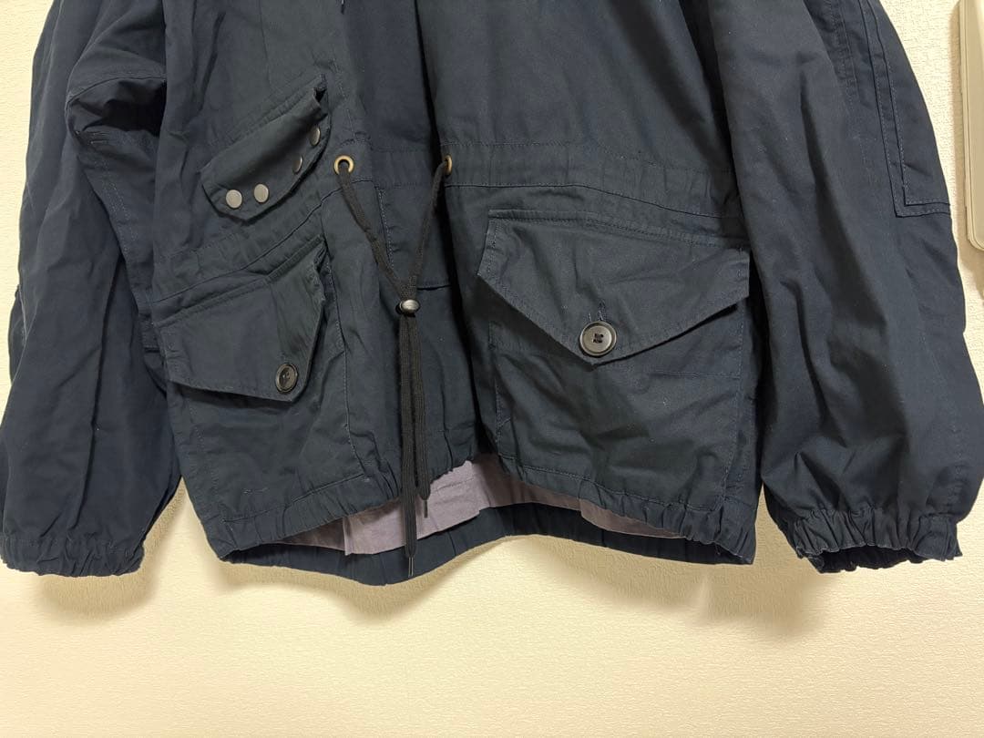 【美品】WAIPER INC.ロイヤルネイビースモックパーカー