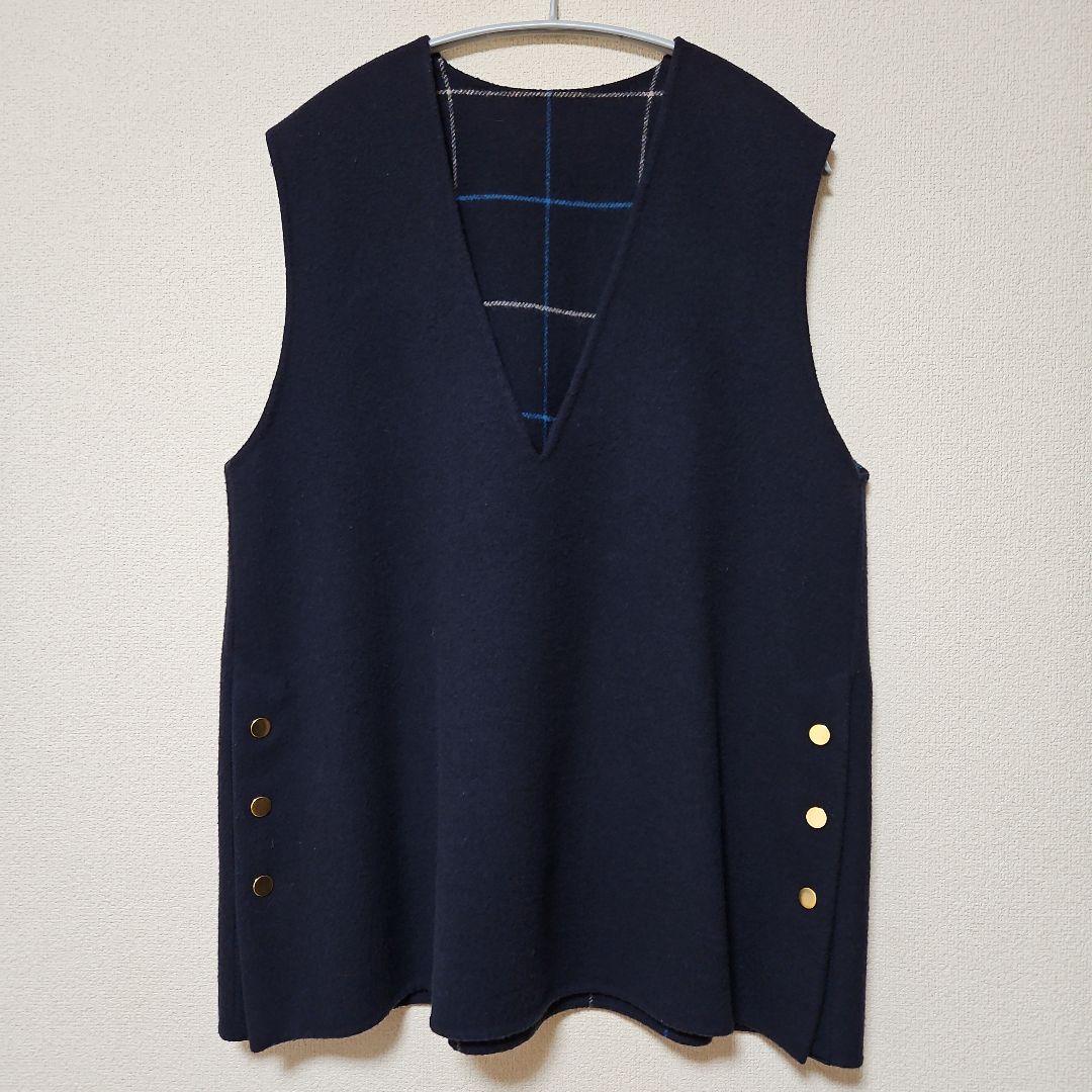 UNITED ARROWS ウール90%　リバーシブルベスト