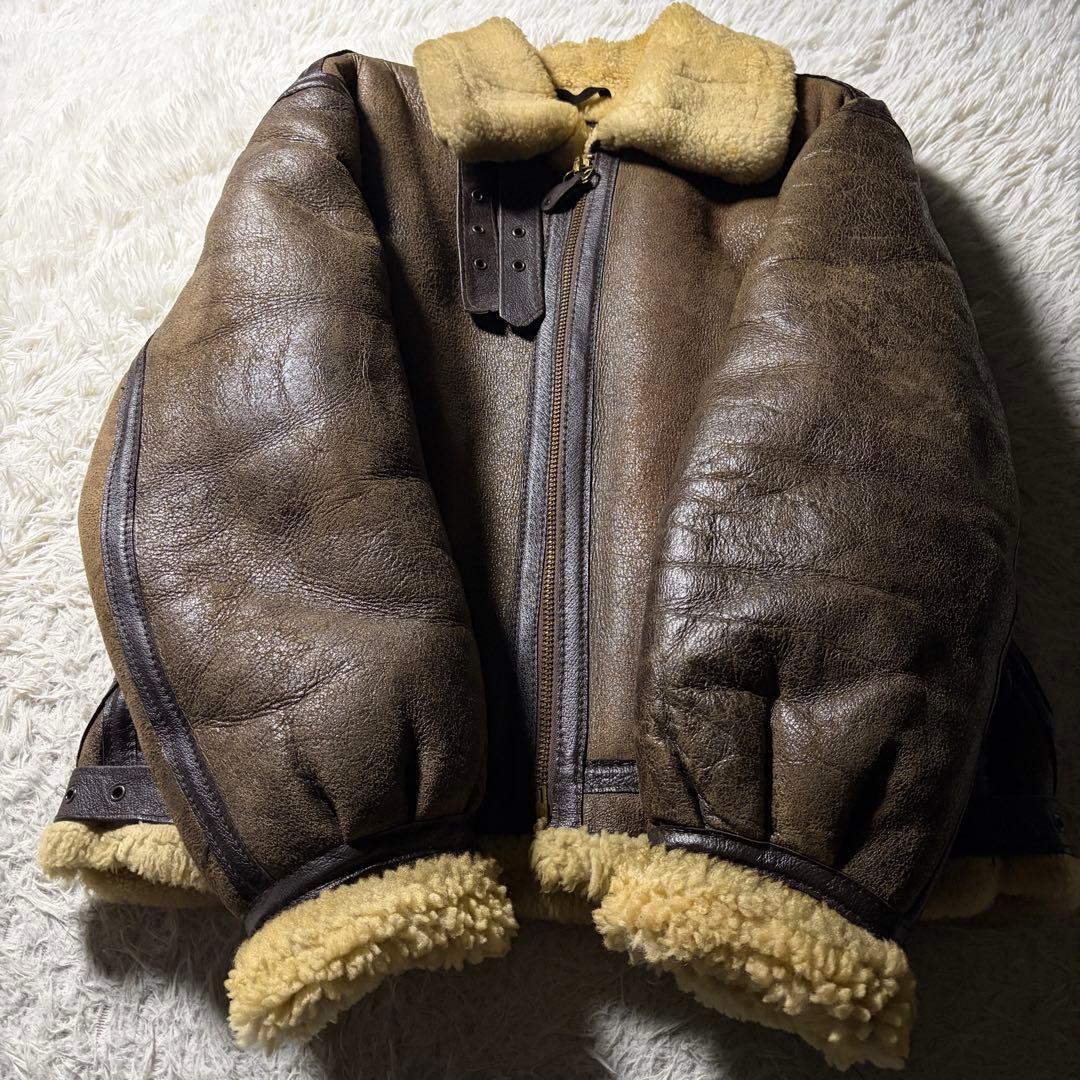 【ビッグサイズ】schott フライトジャケット　B-3 ムートン　羊革　44