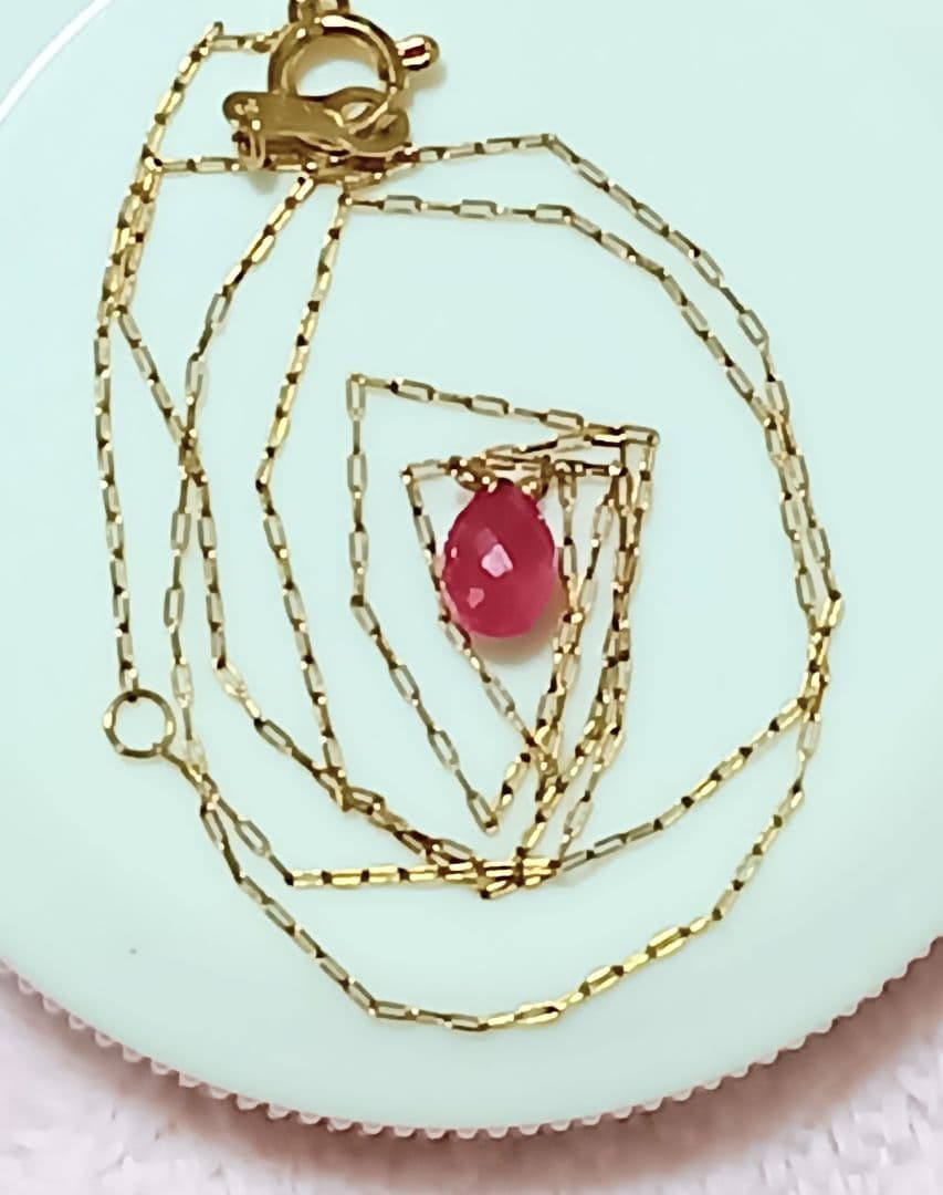 K18ネックレス KAORUルビーネックレス　K18ルビー　定価70400円