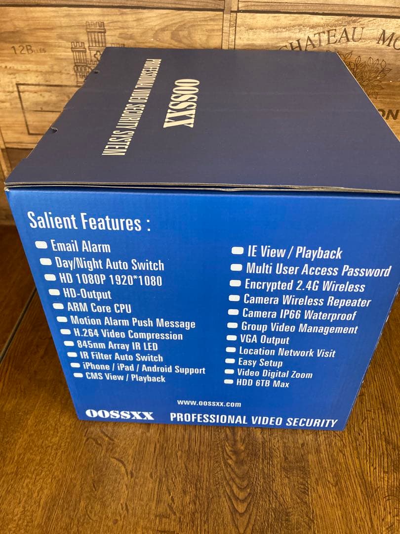 10インチモニター&ワイヤレス防犯カメラセット6台　IP67 防水防塵　屋内屋外