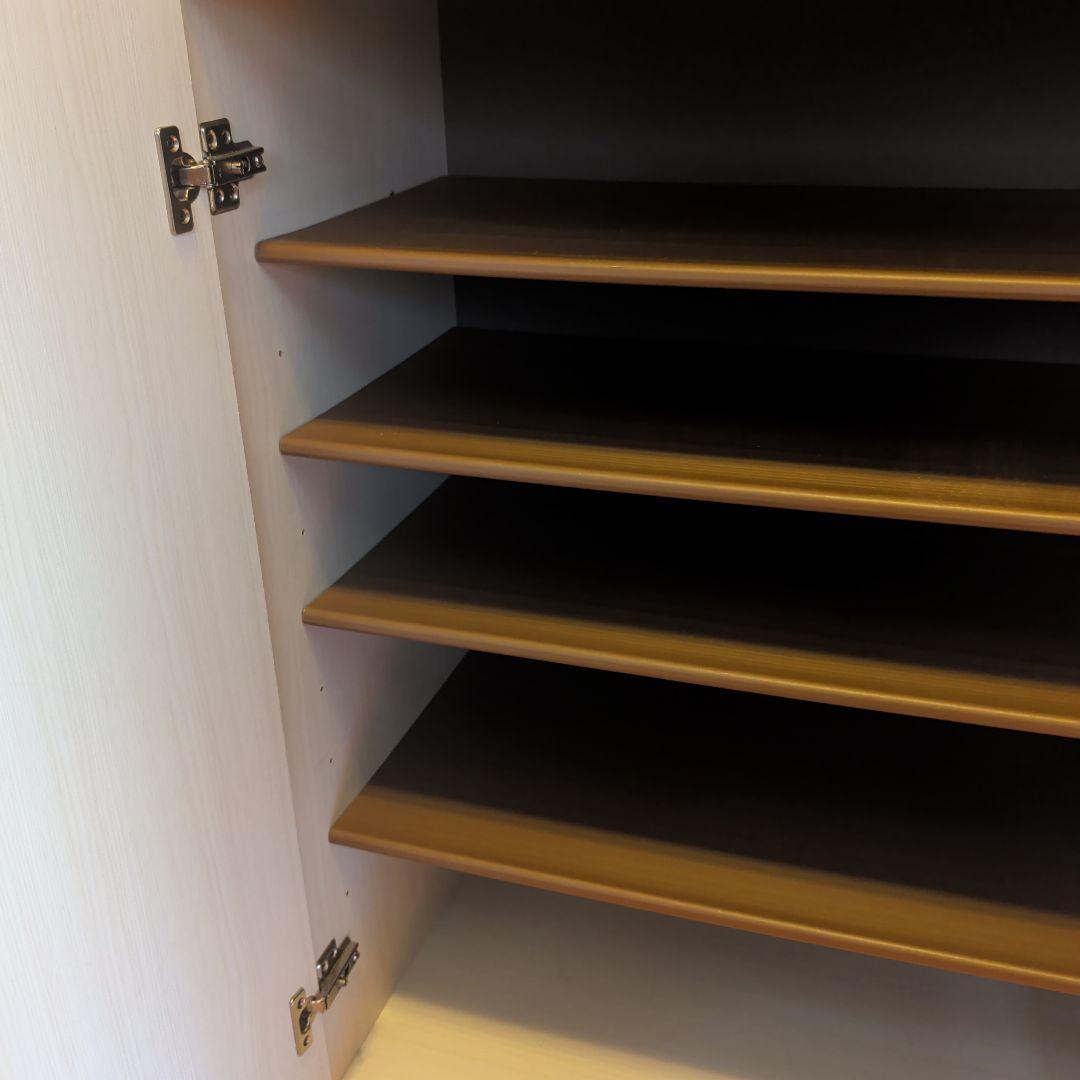 下駄箱 ハイタイプ 幅90 ピタゴラス 国産 完成品 ホワイトウォッシュ