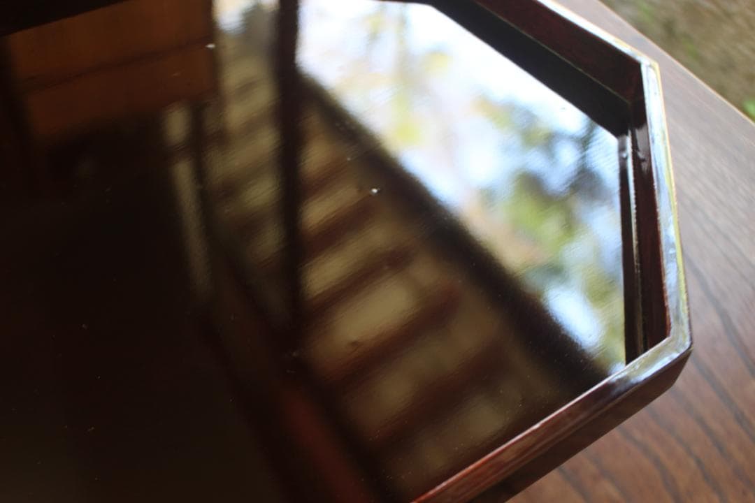 デッドストック！八角デザインに優美な螺鈿細工の映える蓋物（検民芸小物入れ弁当箱