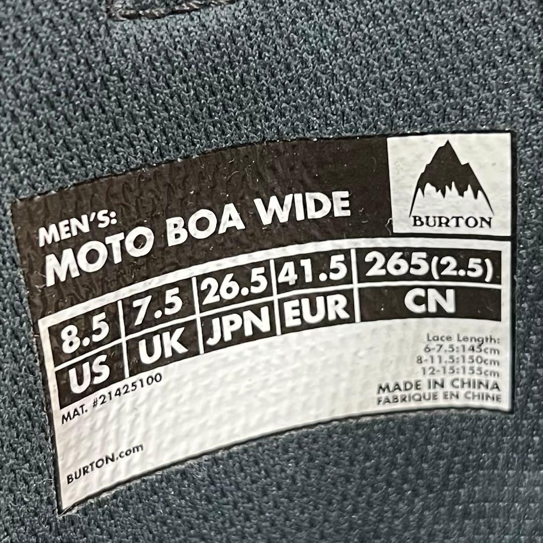 【即日発送】BURTON スノボブーツMOTO BOA WIDE 26.5cm