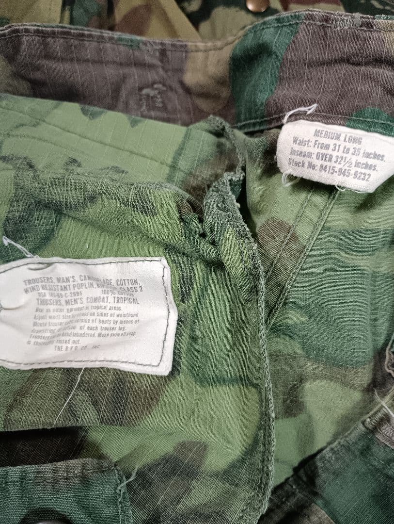 ベトナム戦争米軍ジャングルファティーグジャケット&パンツセット3点セット