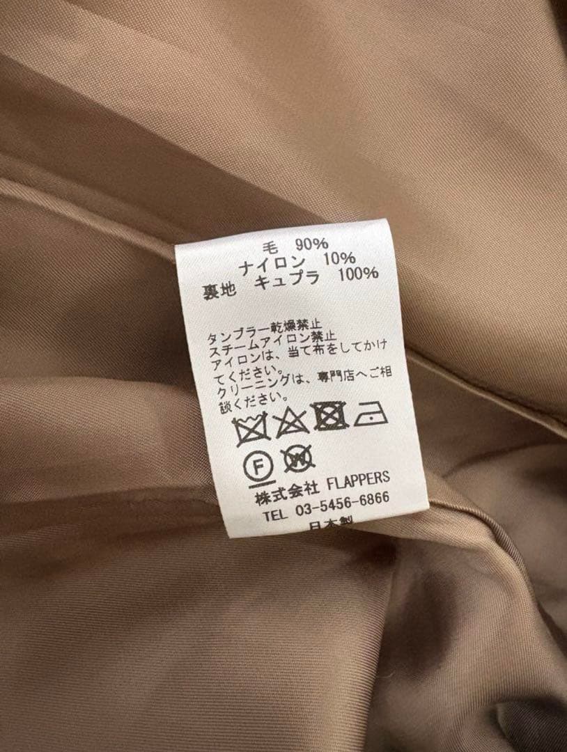 TICCA チェック柄 チェスターコート テントコート 千鳥格子柄 ブラウン