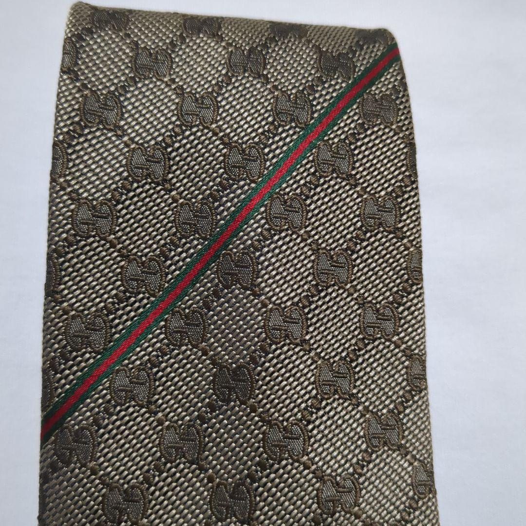 GUCCI シェリーライン ネクタイ ベージュ系