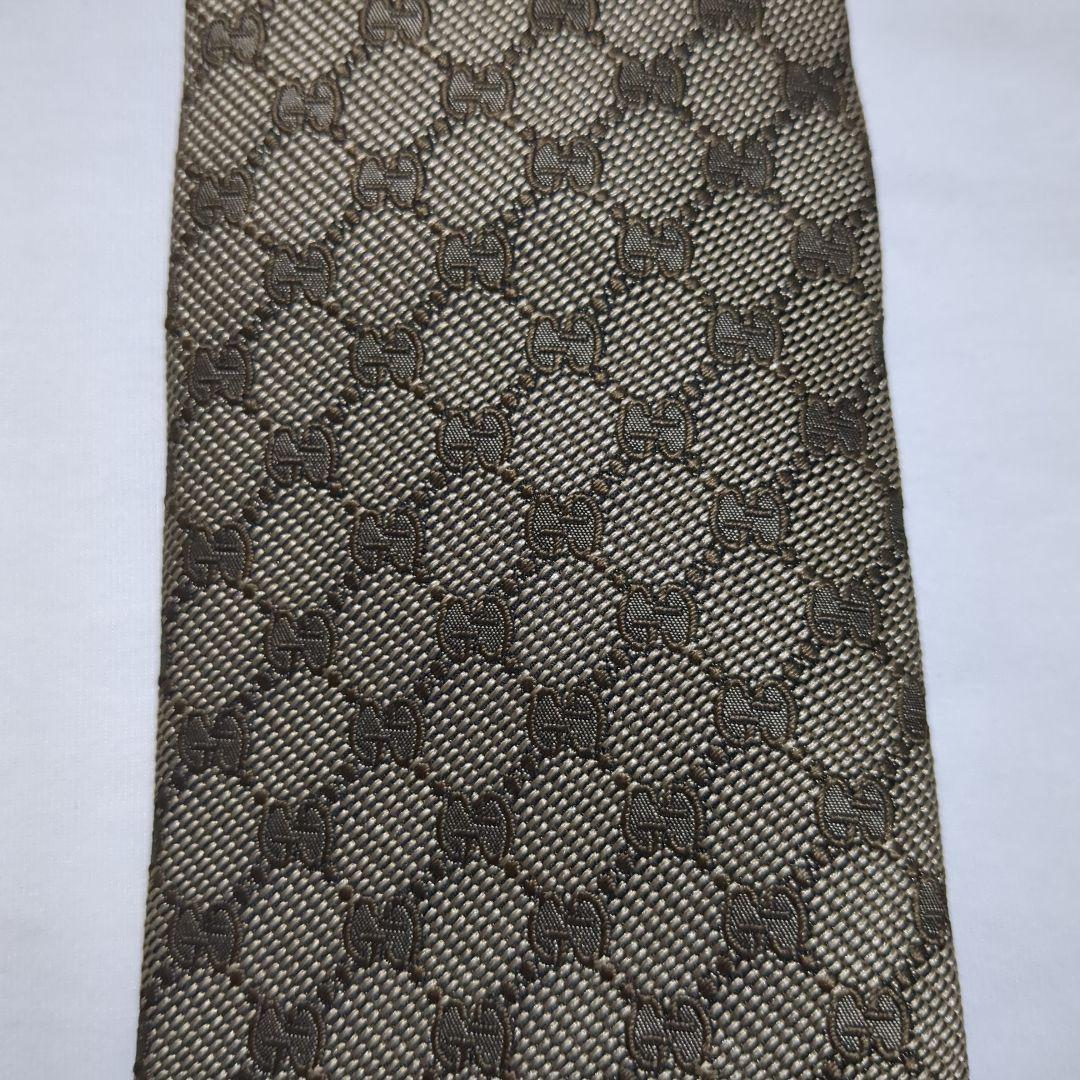 GUCCI シェリーライン ネクタイ ベージュ系