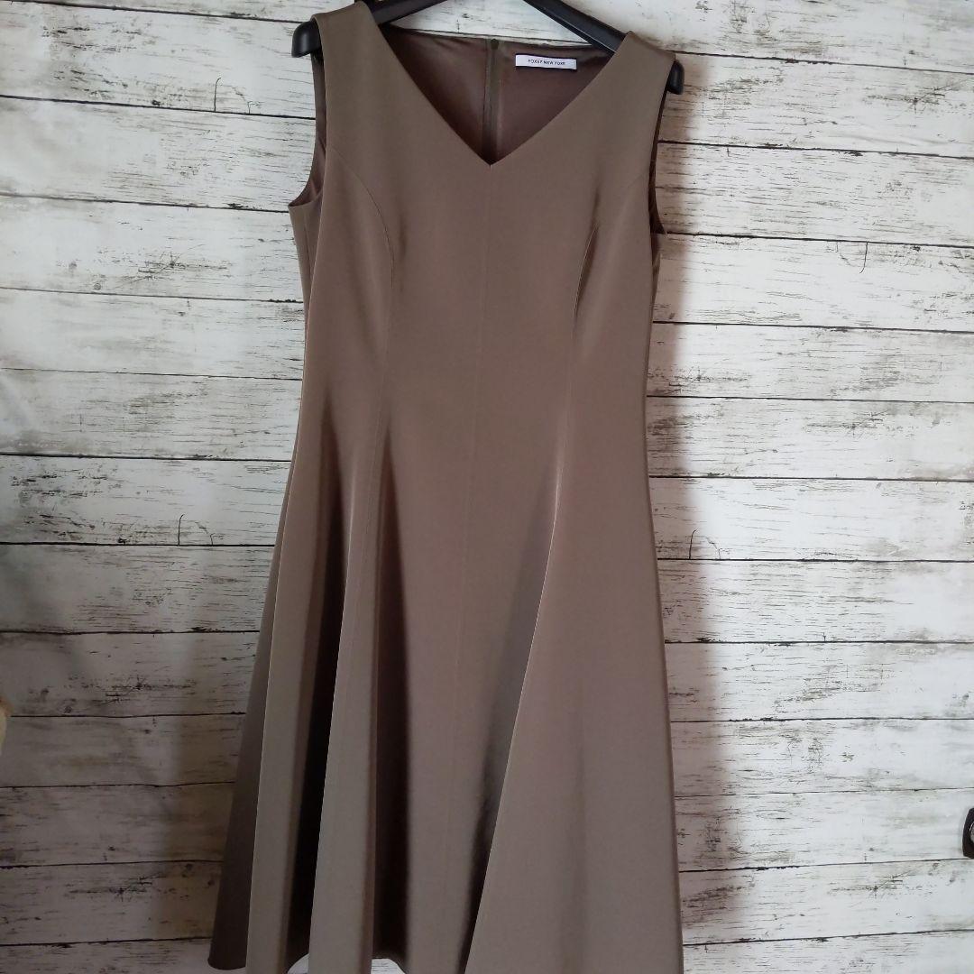 FOXEY NEW YORK ノースリーブワンピース ベージュ