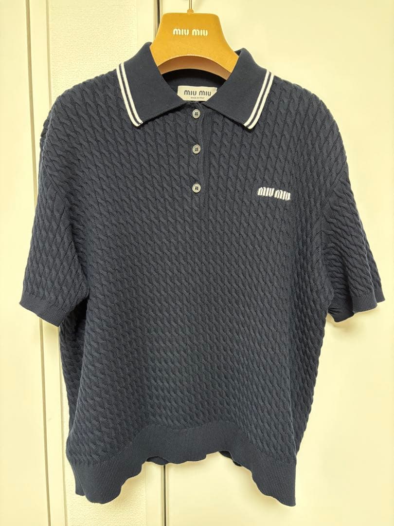 週末限定価格 miu miu ケーブル ポロシャツ ウォニョン