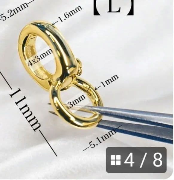 Au750 18金 ロック付きバチカンパーツ　値引き不可