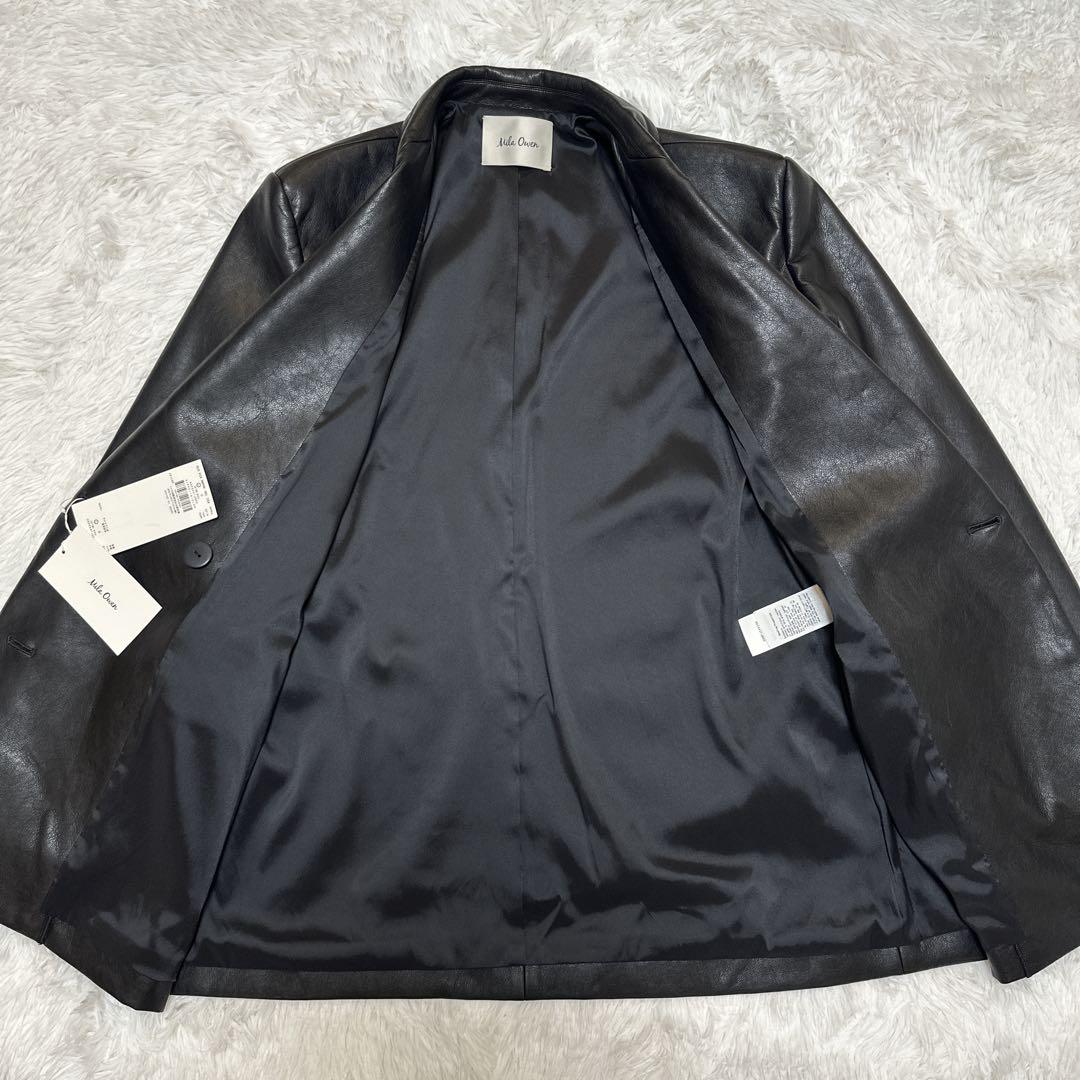 ⭐️新品　未使用品　Mila Owenフェイクレザービッグショルダージャケット　黒