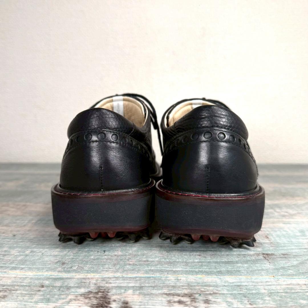 希少 美品 ecco オールレザー ゴルフシューズ