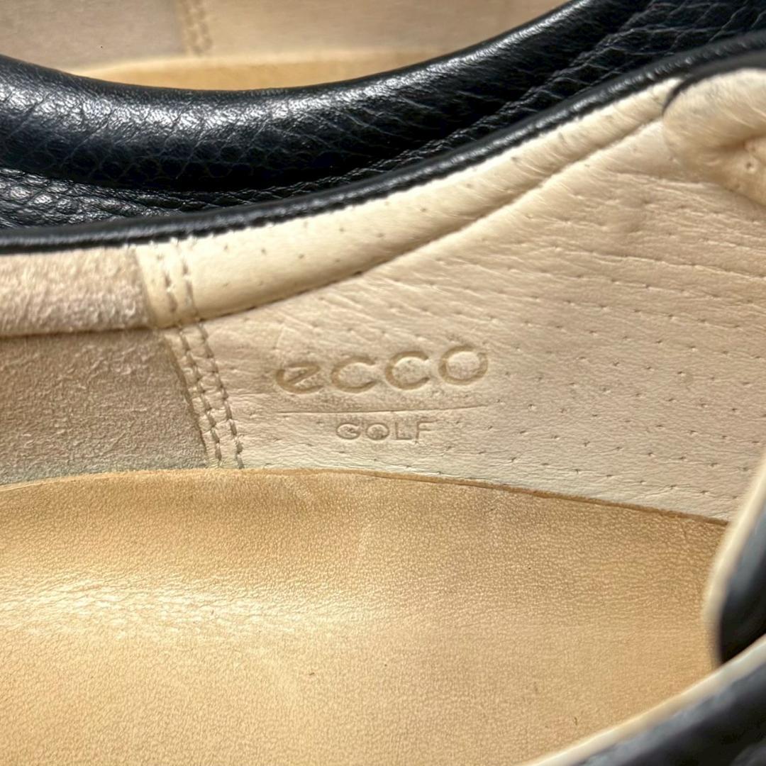 希少 美品 ecco オールレザー ゴルフシューズ