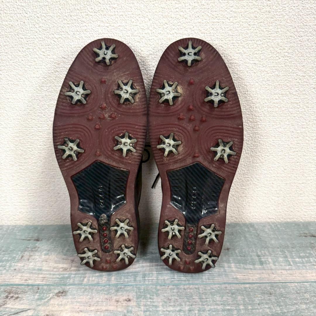 希少 美品 ecco オールレザー ゴルフシューズ