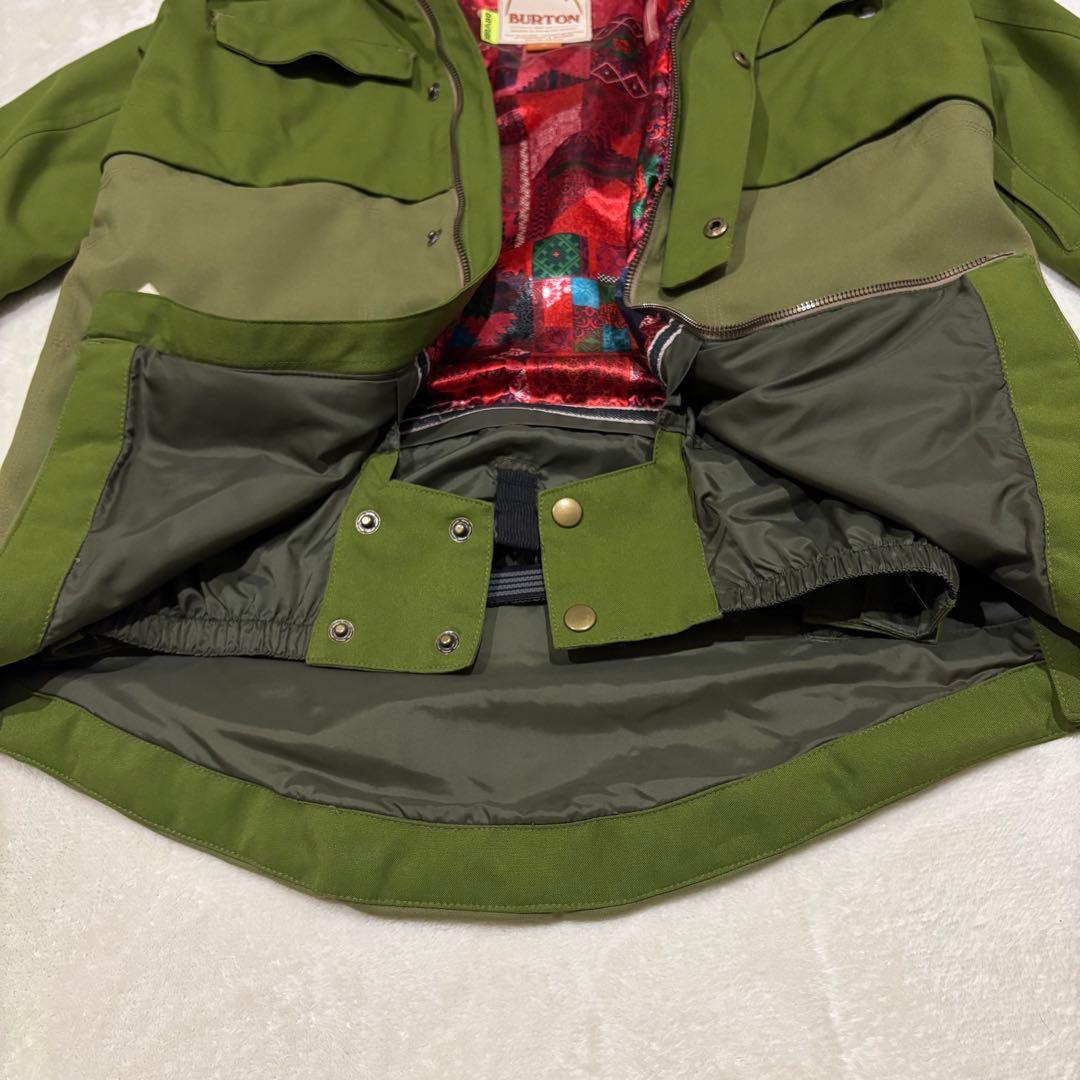 BURTONスノージャケットS カーキ DRYRIDE 防水スノボウェアバートン