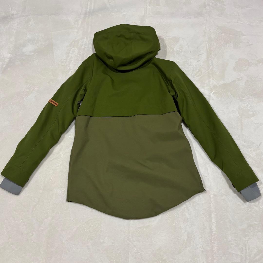 BURTONスノージャケットS カーキ DRYRIDE 防水スノボウェアバートン