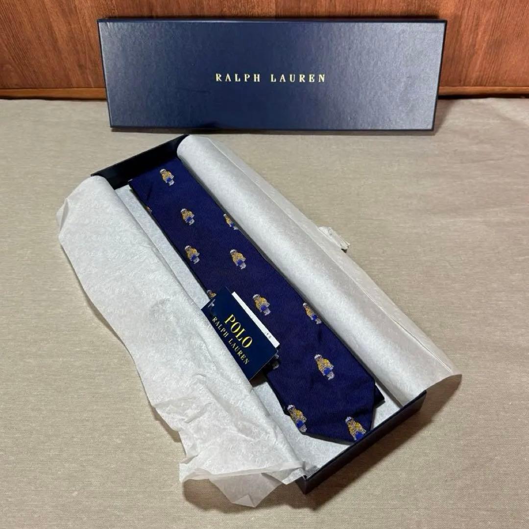 【Ralph Lauren】 新品 未使用 ポロベア ネクタイ タグ付き 箱あり