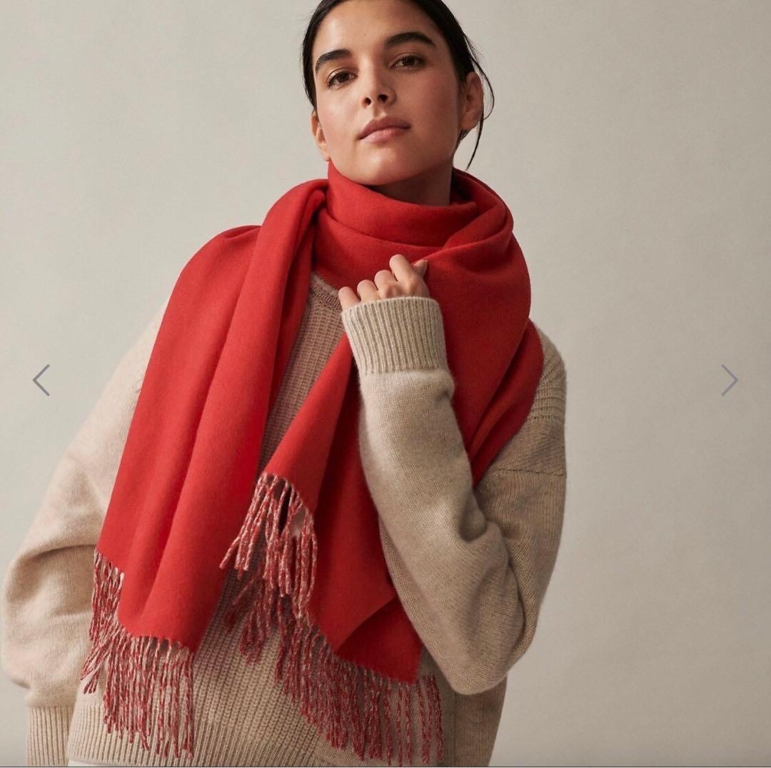 HERMES エルメス 大判ストール ダブルフェイス カシミヤストール