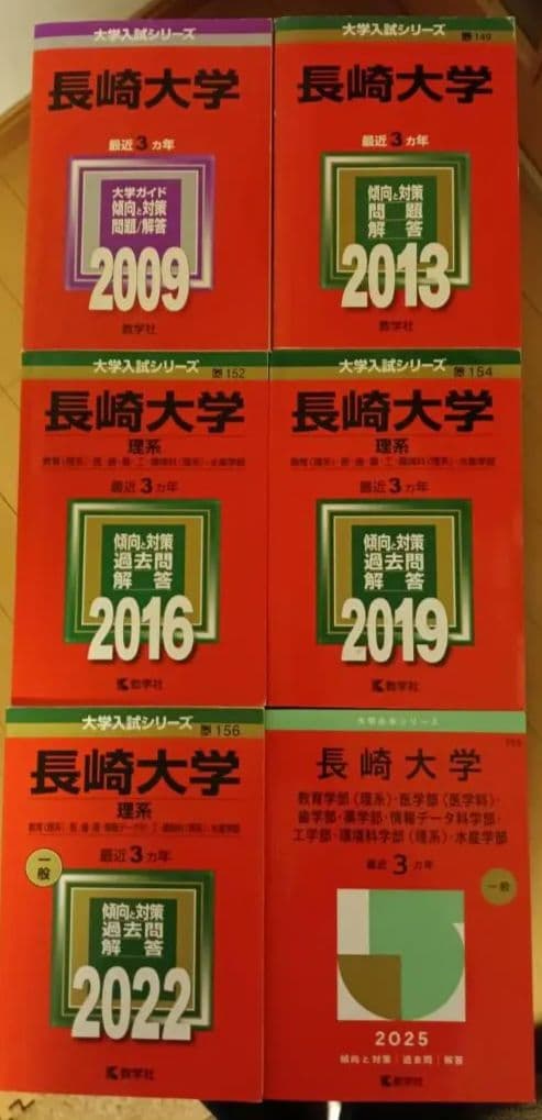 長崎大学 過去問題集 6冊セット 2009-2025