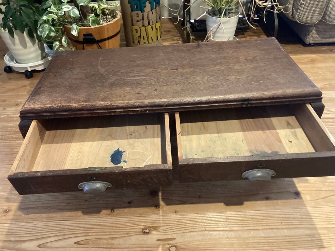 昭和レトロ　木製文机　ローテーブル⑨