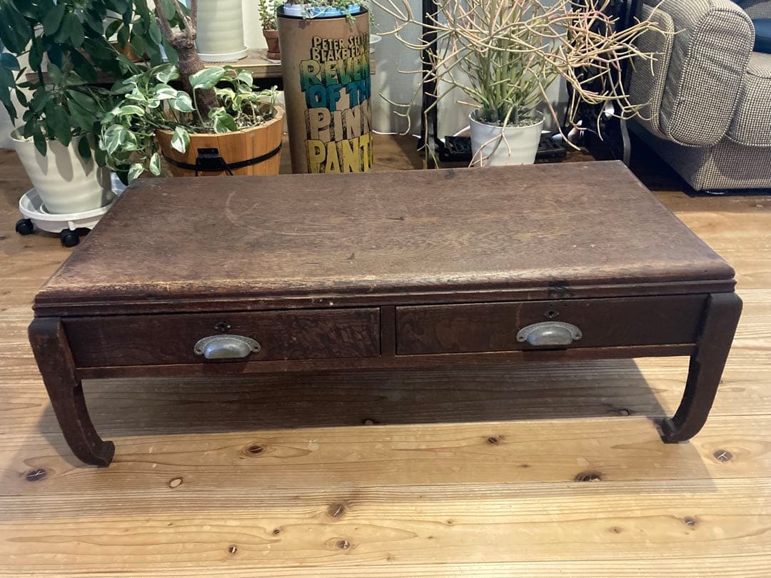昭和レトロ　木製文机　ローテーブル⑨