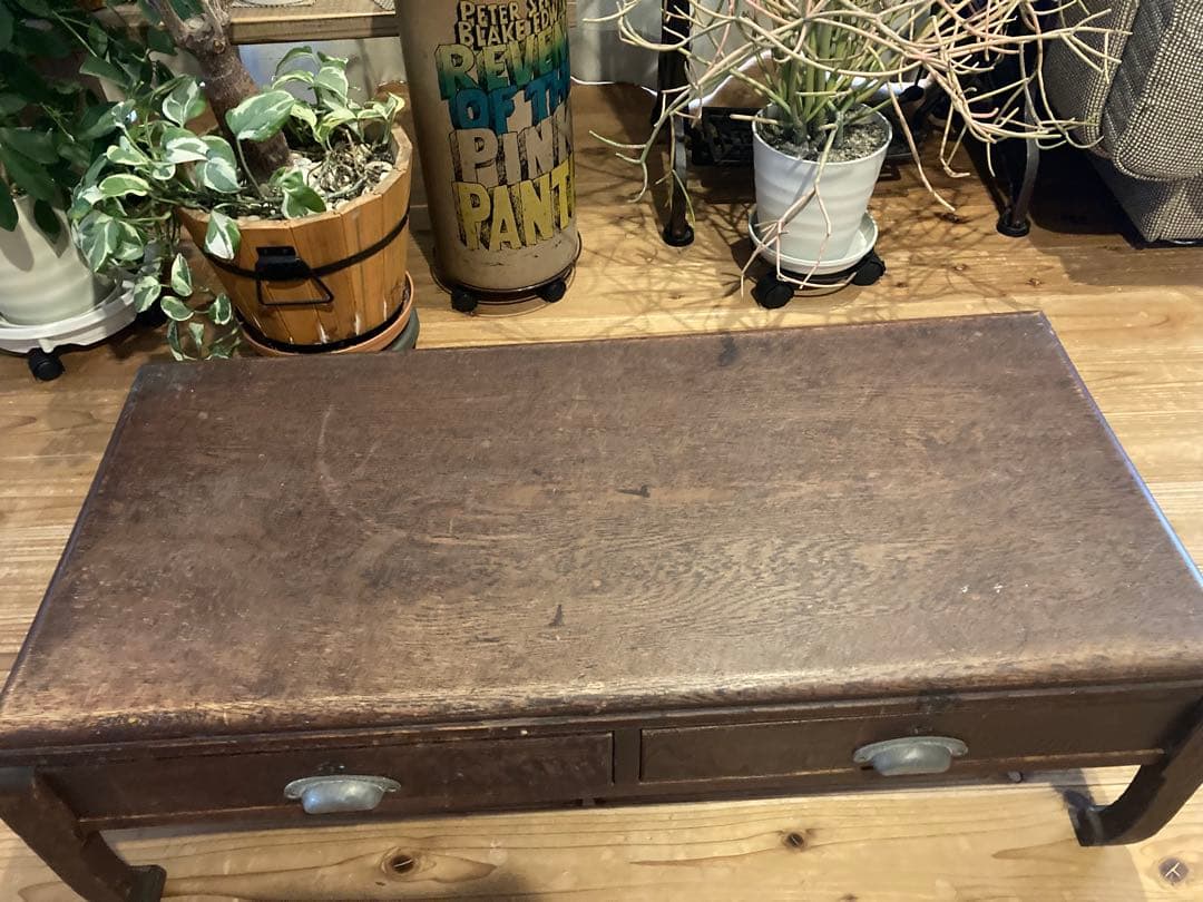 昭和レトロ　木製文机　ローテーブル⑨