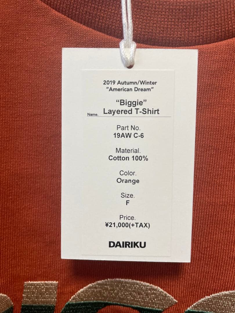 トップス DAIRIKU Layered T-shit\"Biggie\"