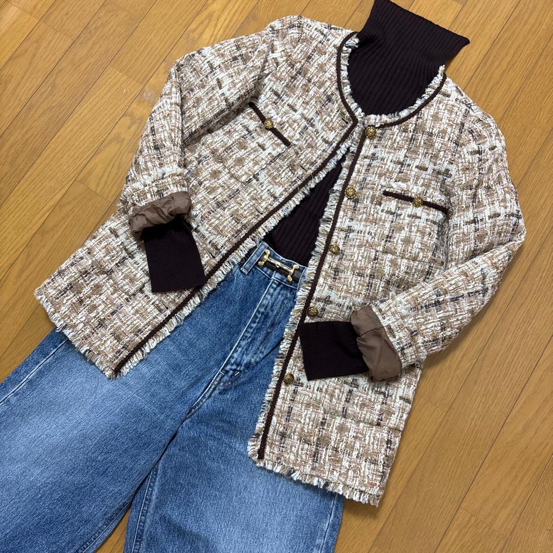 【新品】値下げ✨NOBLE ツィードジャケット1月25日までの出品