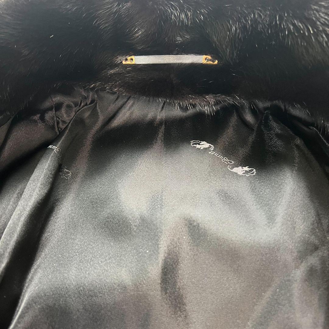 SAGA MINK Real Mink Coat L black 本毛皮