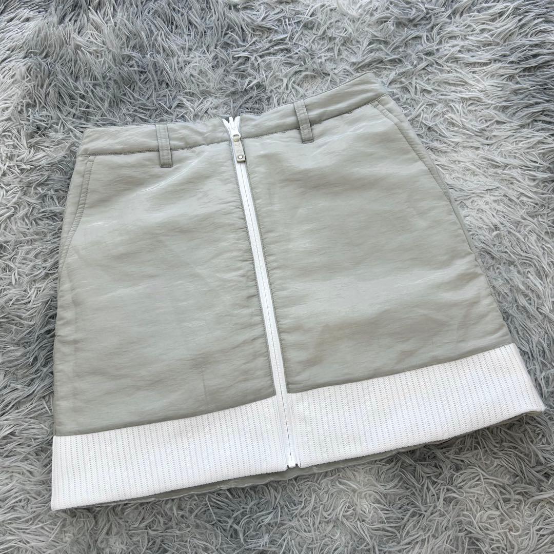 超美品　プーマゴルフ　セットアップ　中綿ベスト　スカート　リバーシブル　ホワイト