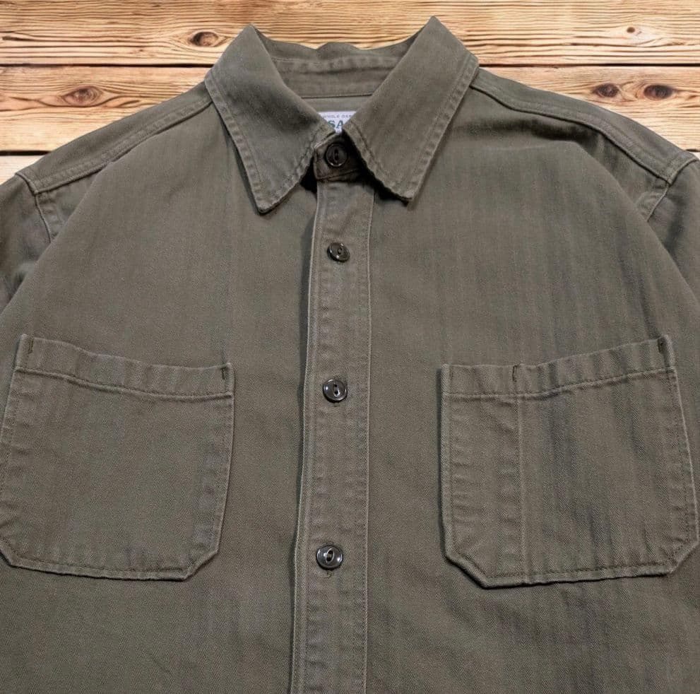 SASSAFRAS ササフラス ヘリンボーン ワーク ジャケット カバーオール