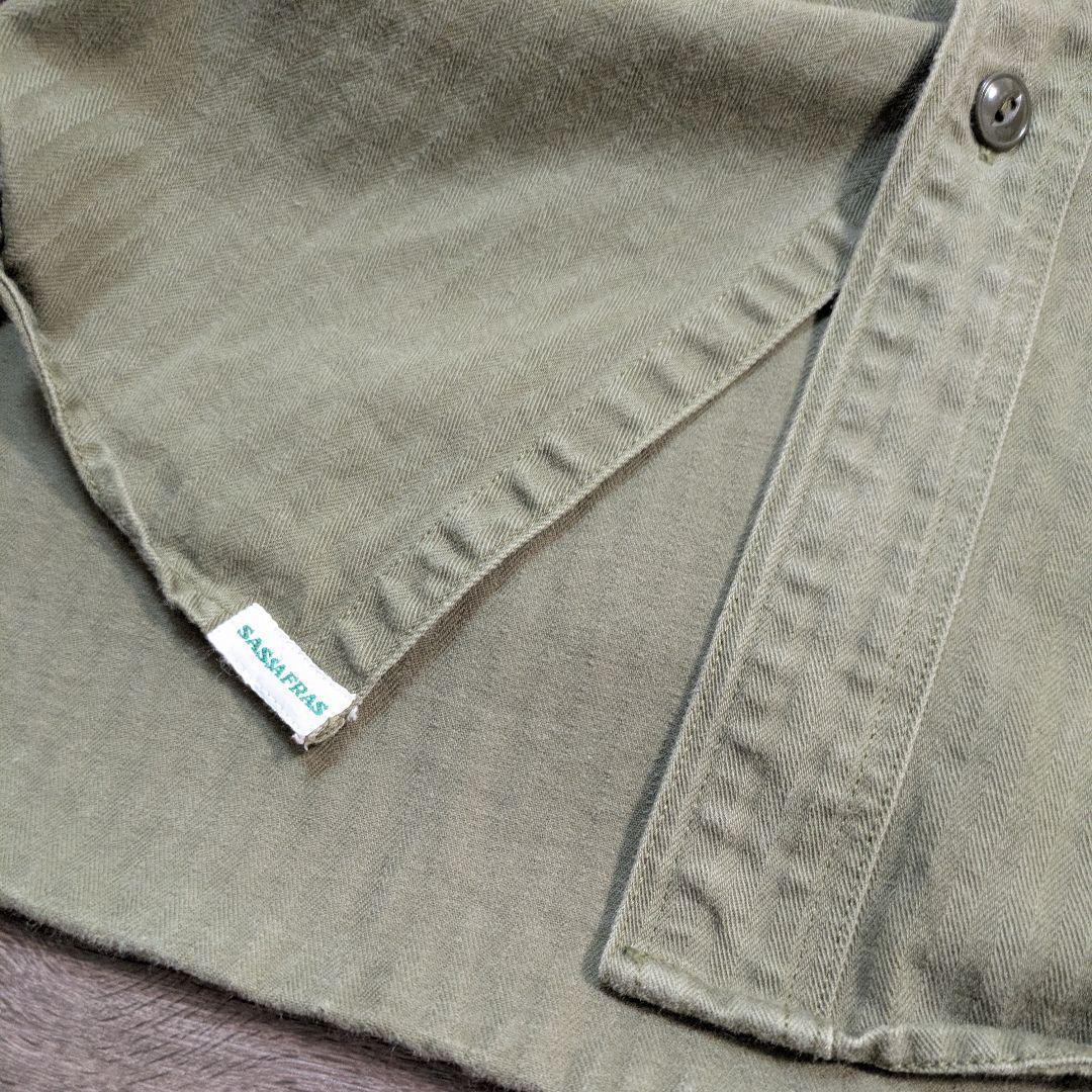 SASSAFRAS ササフラス ヘリンボーン ワーク ジャケット カバーオール