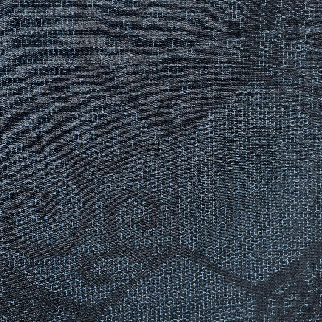 b193 正絹　袷　結城紬　未使用しつけ付極美品　着物