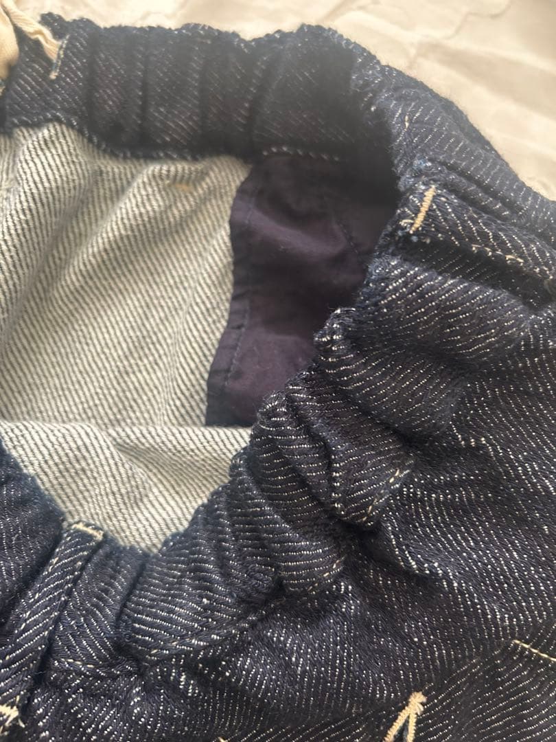 tumugu ツムグ スラブヤーン８分丈パンツindigo