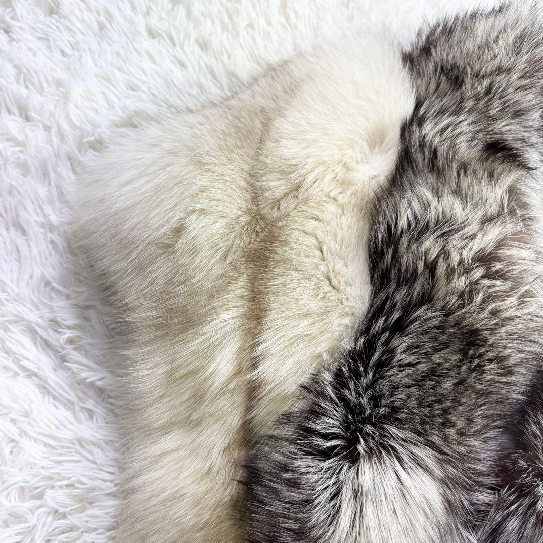 美品　SAGA FOX  シルバーフォックス　ショール　金タグ　成人式